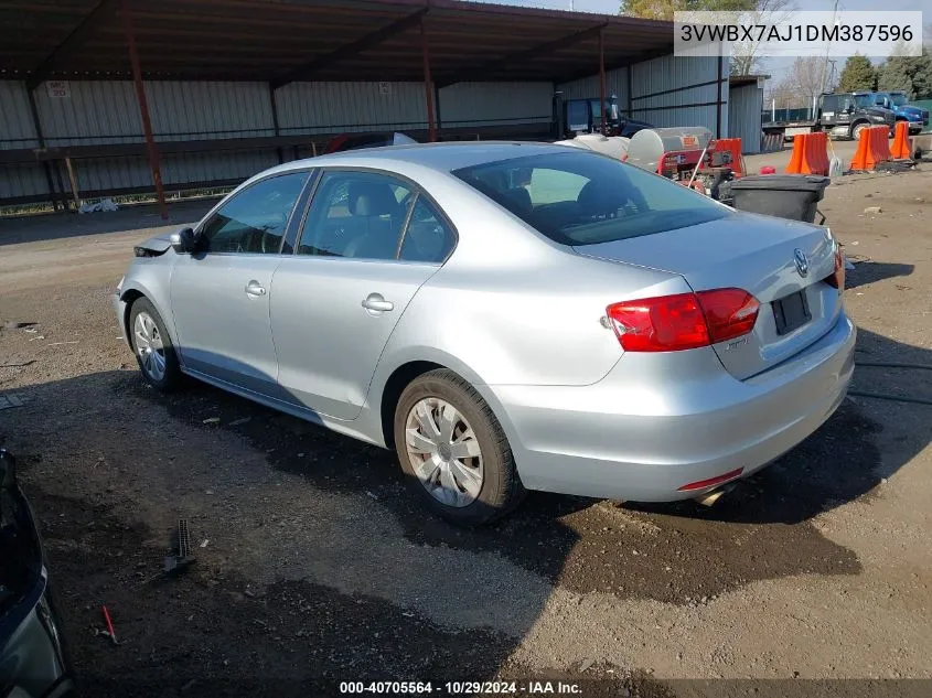 2013 Volkswagen Jetta 2.5L Se VIN: 3VWBX7AJ1DM387596 Lot: 40705564