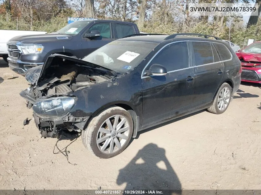 2013 Volkswagen Jetta Sportwagen 2.0L Tdi VIN: 3VWML7AJ2DM678399 Lot: 40721857