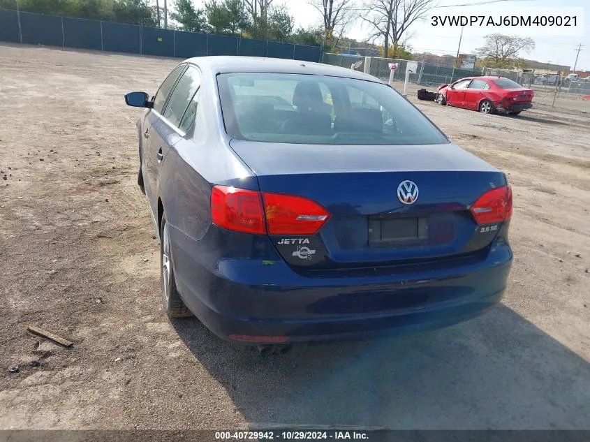 2013 Volkswagen Jetta Se VIN: 3VWDP7AJ6DM409021 Lot: 40729942