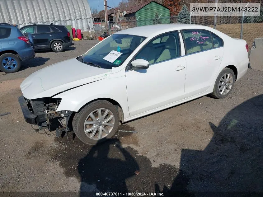 3VWDP7AJ2DM448222 2013 Volkswagen Jetta 2.5L Se