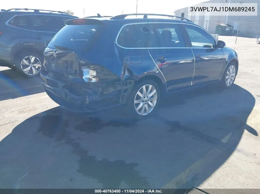 2013 Volkswagen Jetta Sportwagen 2.0L Tdi VIN: 3VWPL7AJ1DM689245 Lot: 40763400