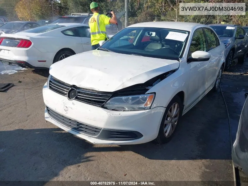 2013 Volkswagen Jetta 2.5L Se VIN: 3VWDX7AJ0DM304698 Lot: 40782975