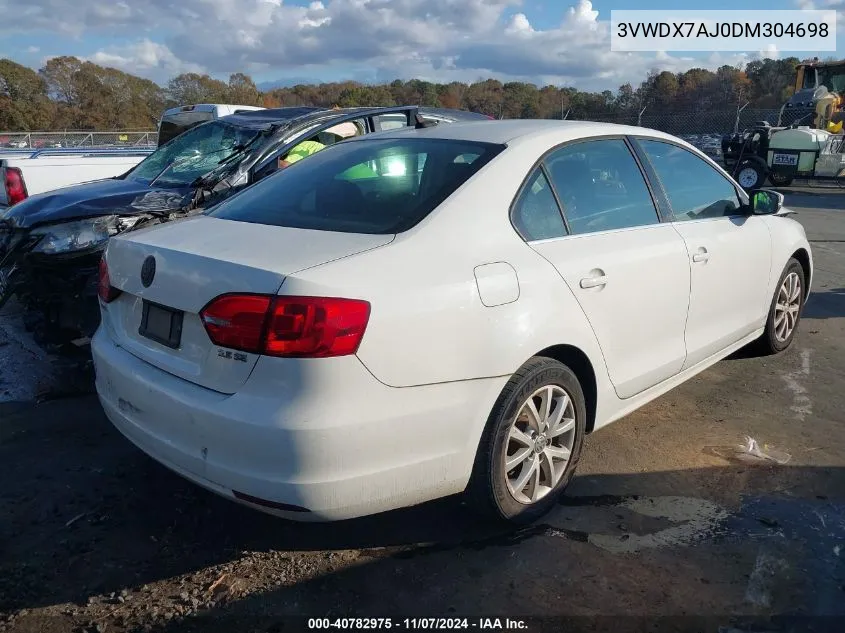 2013 Volkswagen Jetta 2.5L Se VIN: 3VWDX7AJ0DM304698 Lot: 40782975