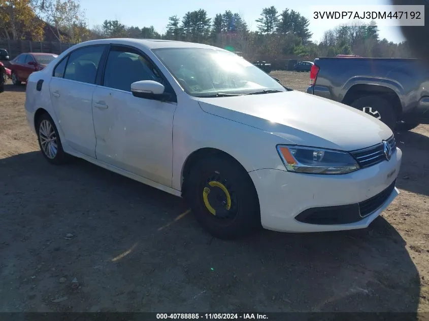 2013 Volkswagen Jetta 2.5L Se VIN: 3VWDP7AJ3DM447192 Lot: 40788885