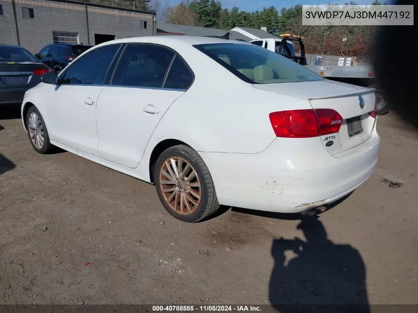 2013 Volkswagen Jetta 2.5L Se VIN: 3VWDP7AJ3DM447192 Lot: 40788885