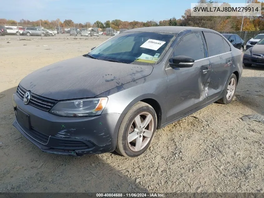 2013 Volkswagen Jetta 2.0L Tdi VIN: 3VWLL7AJ8DM279914 Lot: 40804688