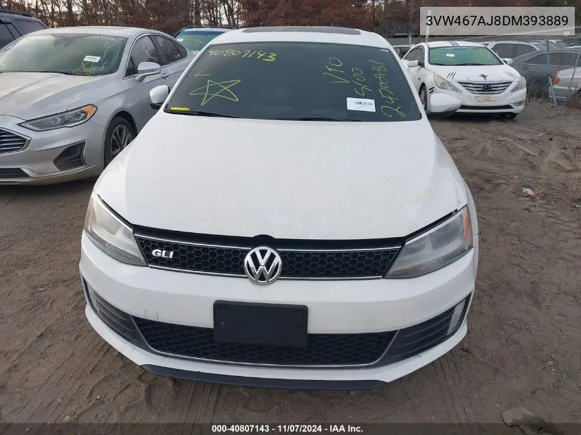 2013 Volkswagen Gli Autobahn VIN: 3VW467AJ8DM393889 Lot: 40807143