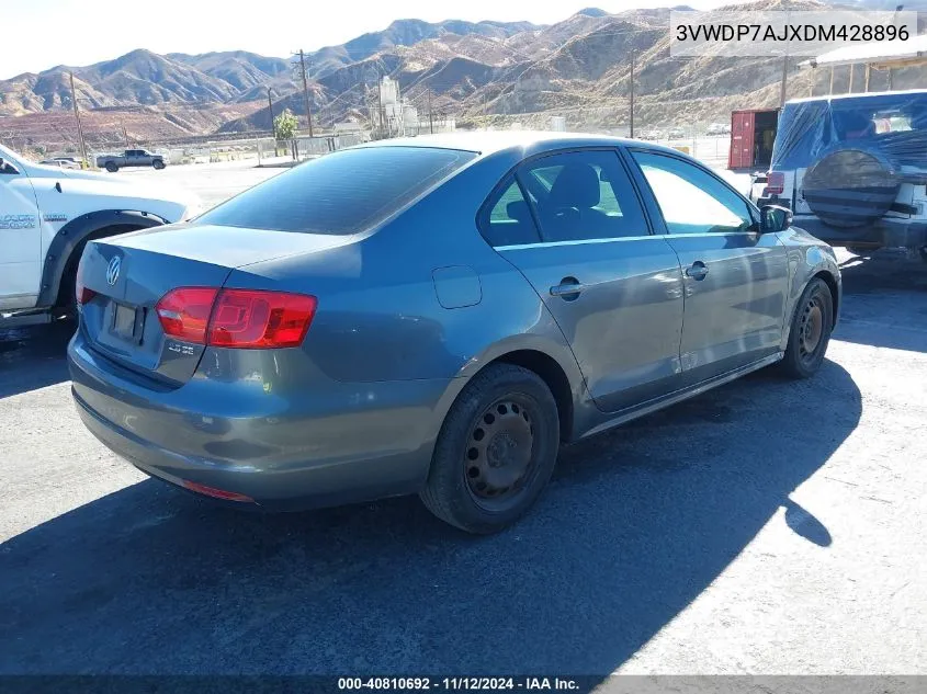 2013 Volkswagen Jetta 2.5L Se VIN: 3VWDP7AJXDM428896 Lot: 40810692