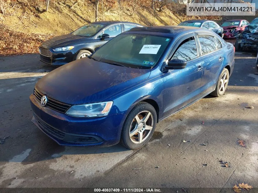 2013 Volkswagen Jetta 2.0L S VIN: 3VW1K7AJ4DM414221 Lot: 40837409