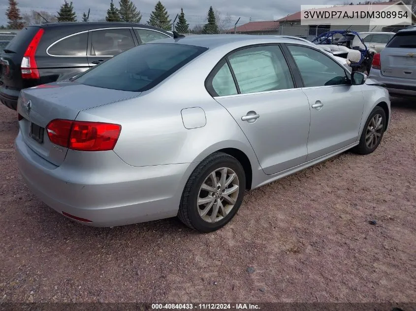 2013 Volkswagen Jetta 2.5L Se VIN: 3VWDP7AJ1DM308954 Lot: 40840433