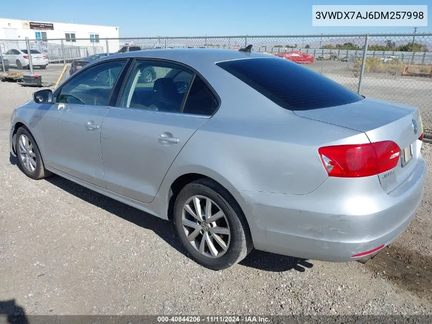 2013 Volkswagen Jetta 2.5L Se VIN: 3VWDX7AJ6DM257998 Lot: 40844206