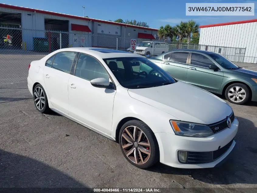 3VW467AJ0DM377542 2013 Volkswagen Jetta Gli Autobahn