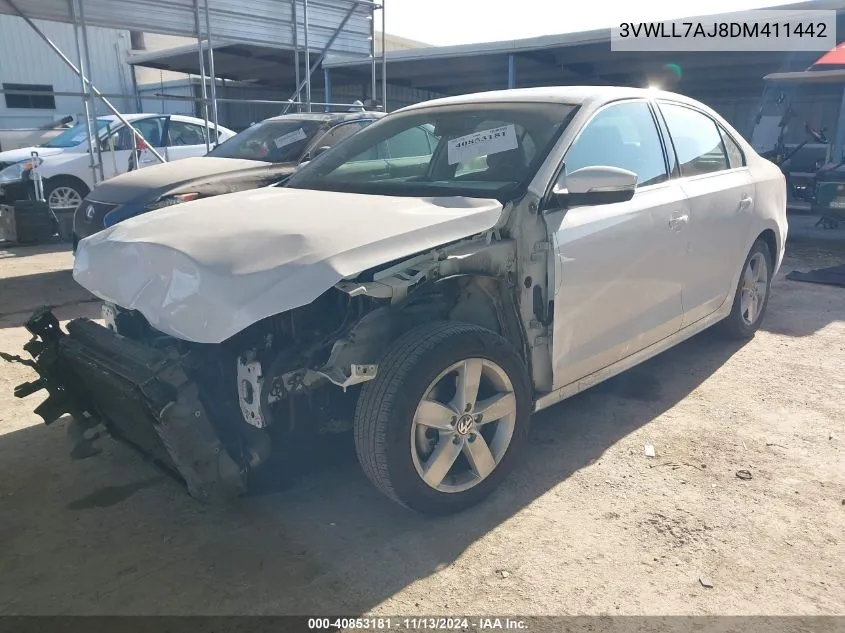 3VWLL7AJ8DM411442 2013 Volkswagen Jetta 2.0L Tdi