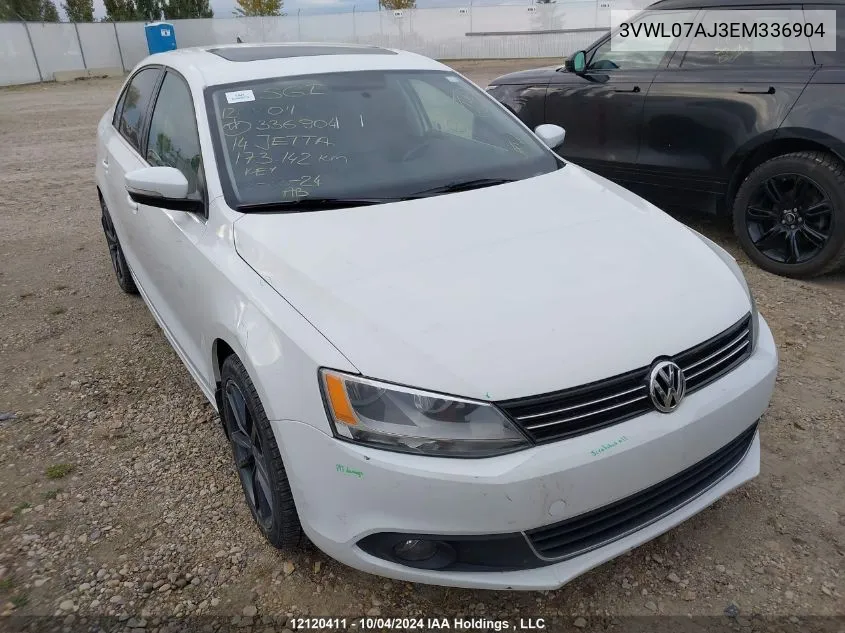 2014 Volkswagen Jetta Sedan VIN: 3VWL07AJ3EM336904 Lot: 12120411