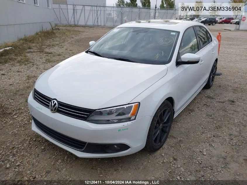 2014 Volkswagen Jetta Sedan VIN: 3VWL07AJ3EM336904 Lot: 12120411