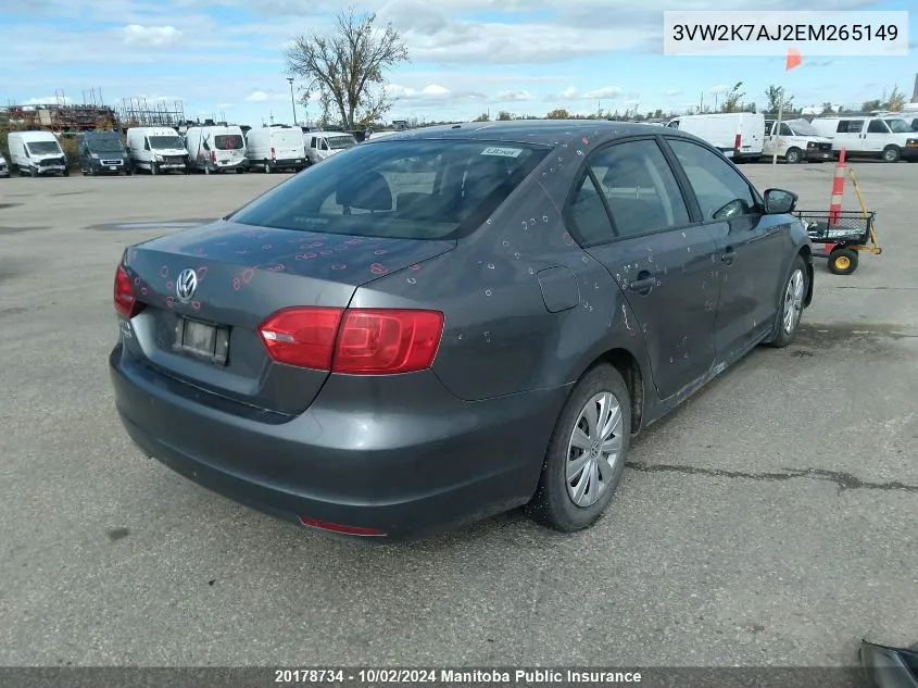 3VW2K7AJ2EM265149 2014 Volkswagen Jetta 2.0