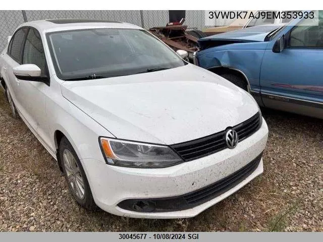 3VWDK7AJ9EM353933 2014 Volkswagen Jetta Se