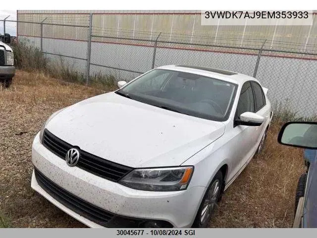 3VWDK7AJ9EM353933 2014 Volkswagen Jetta Se