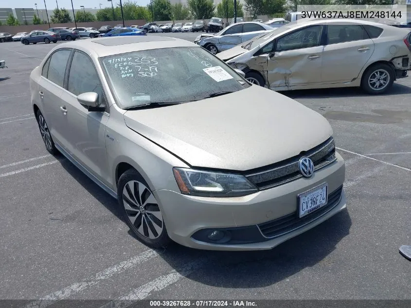 3VW637AJ8EM248144 2014 Volkswagen Jetta Hybrid Sel Premium