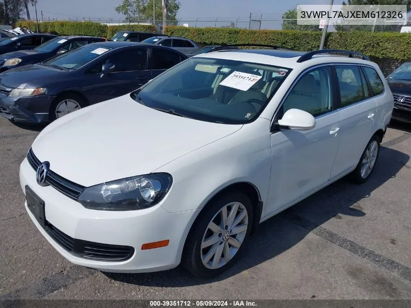 3VWPL7AJXEM612326 2014 Volkswagen Jetta Sportwagen 2.0L Tdi