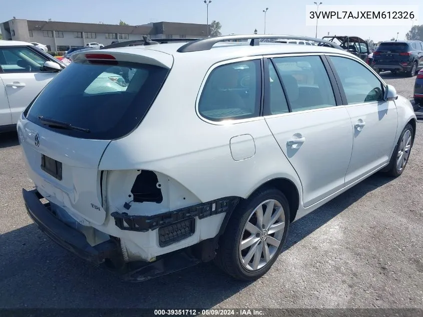 3VWPL7AJXEM612326 2014 Volkswagen Jetta Sportwagen 2.0L Tdi