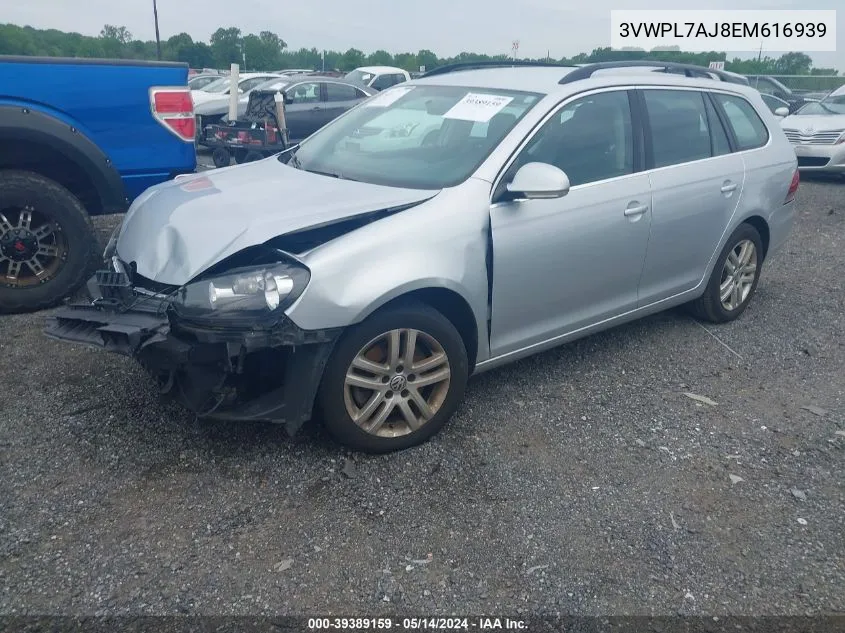 3VWPL7AJ8EM616939 2014 Volkswagen Jetta Sportwagen 2.0L Tdi