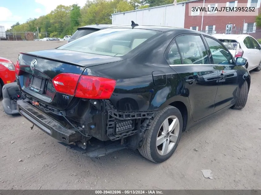 2014 Volkswagen Jetta 2.0L Tdi VIN: 3VWLL7AJ7EM395252 Lot: 39402696