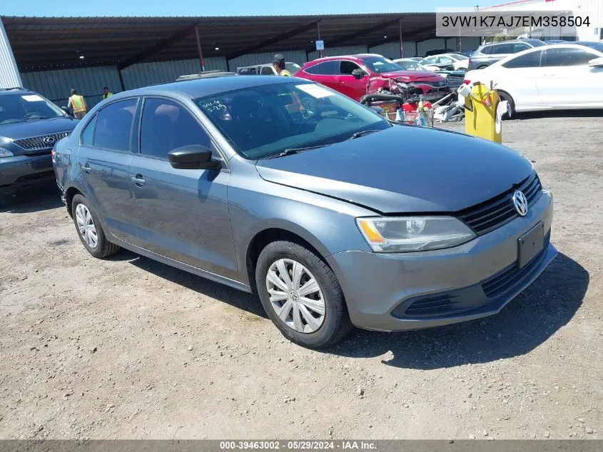 3VW1K7AJ7EM358504 2014 Volkswagen Jetta 2.0L S