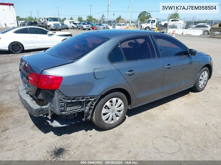 3VW1K7AJ7EM358504 2014 Volkswagen Jetta 2.0L S