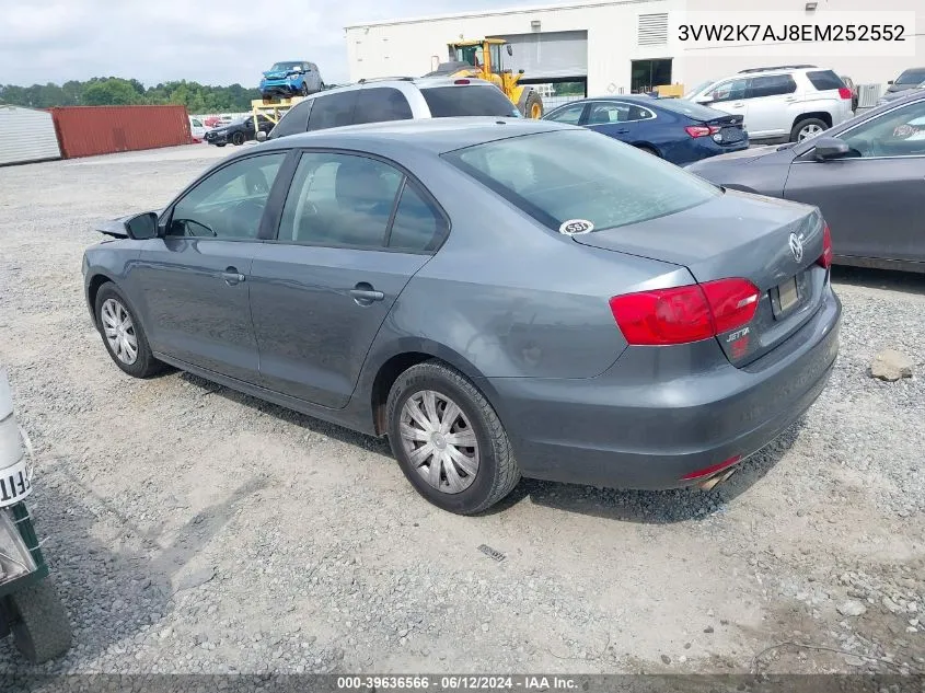 3VW2K7AJ8EM252552 2014 Volkswagen Jetta 2.0L S