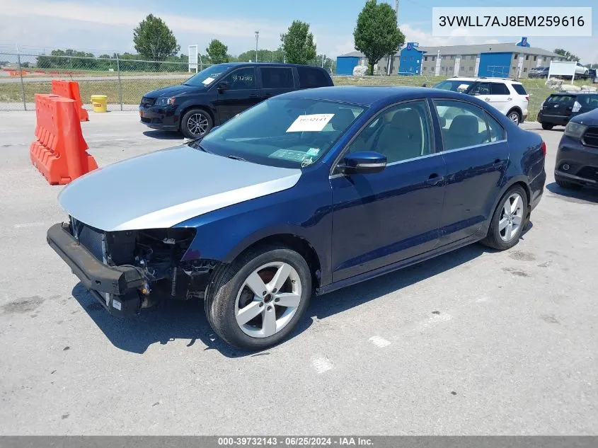 2014 Volkswagen Jetta 2.0L Tdi VIN: 3VWLL7AJ8EM259616 Lot: 39732143