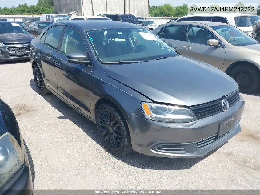 2014 Volkswagen Jetta 1.8T Se VIN: 3VWD17AJ4EM243732 Lot: 39752210