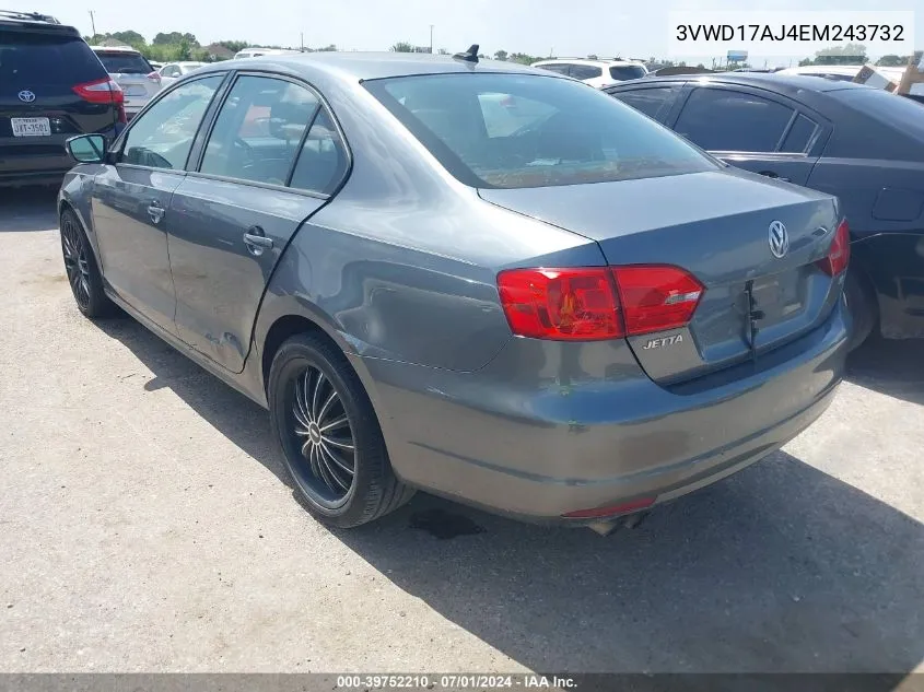 3VWD17AJ4EM243732 2014 Volkswagen Jetta 1.8T Se