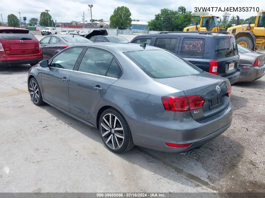 2014 Volkswagen Jetta Gli Autobahn VIN: 3VW4T7AJ4EM353710 Lot: 39885056