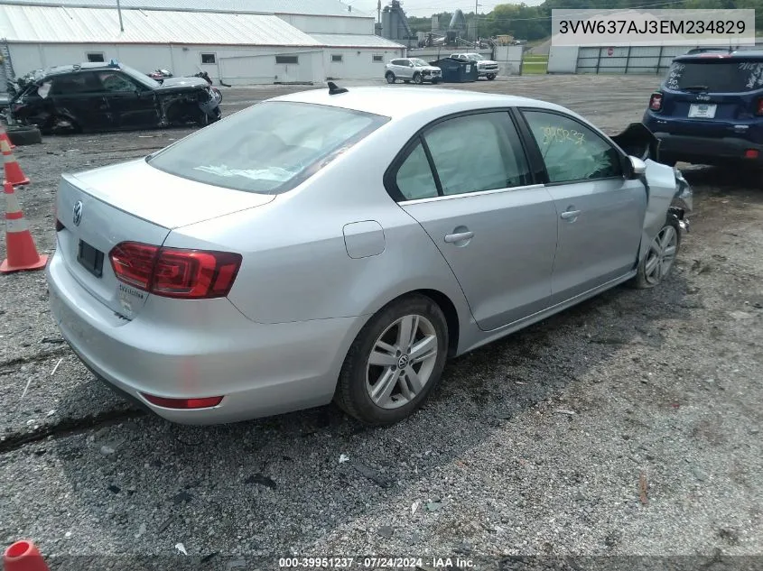 3VW637AJ3EM234829 2014 Volkswagen Jetta Hybrid Sel