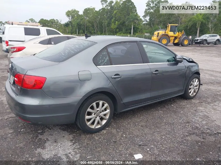 2014 Volkswagen Jetta 1.8T Se VIN: 3VWD07AJ7EM221453 Lot: 40034058