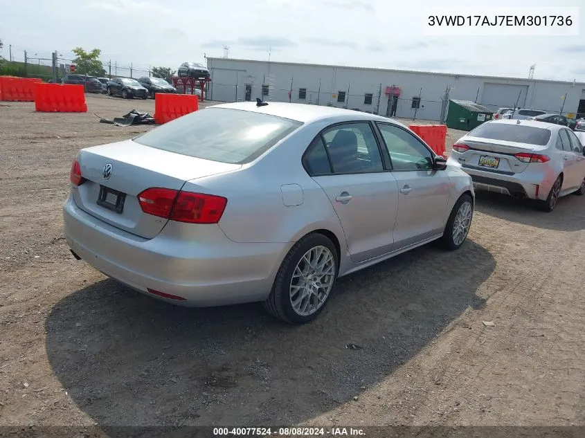 3VWD17AJ7EM301736 2014 Volkswagen Jetta 1.8T Se