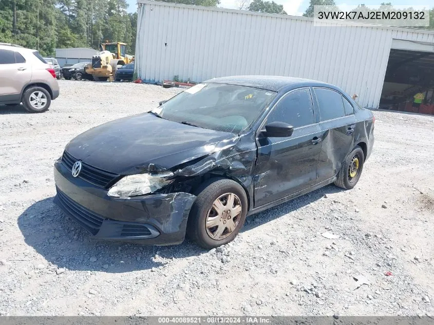 2014 Volkswagen Jetta 2.0L S VIN: 3VW2K7AJ2EM209132 Lot: 40089521