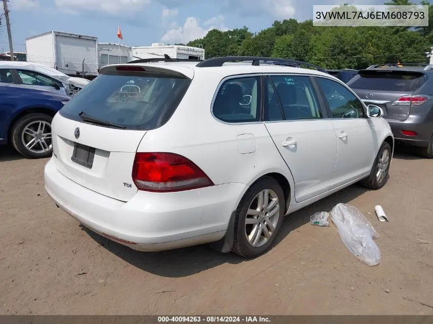 3VWML7AJ6EM608793 2014 Volkswagen Jetta Sportwagen 2.0L Tdi