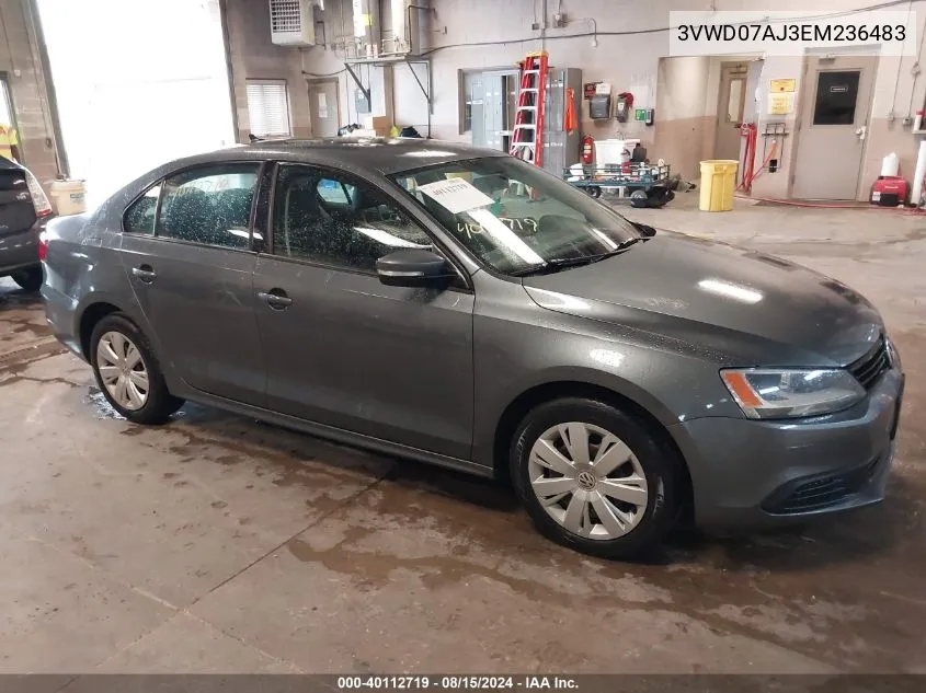 2014 Volkswagen Jetta 1.8T Se VIN: 3VWD07AJ3EM236483 Lot: 40112719