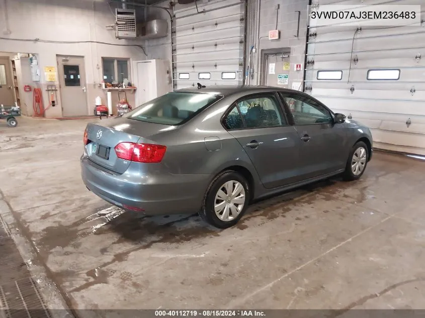 3VWD07AJ3EM236483 2014 Volkswagen Jetta 1.8T Se