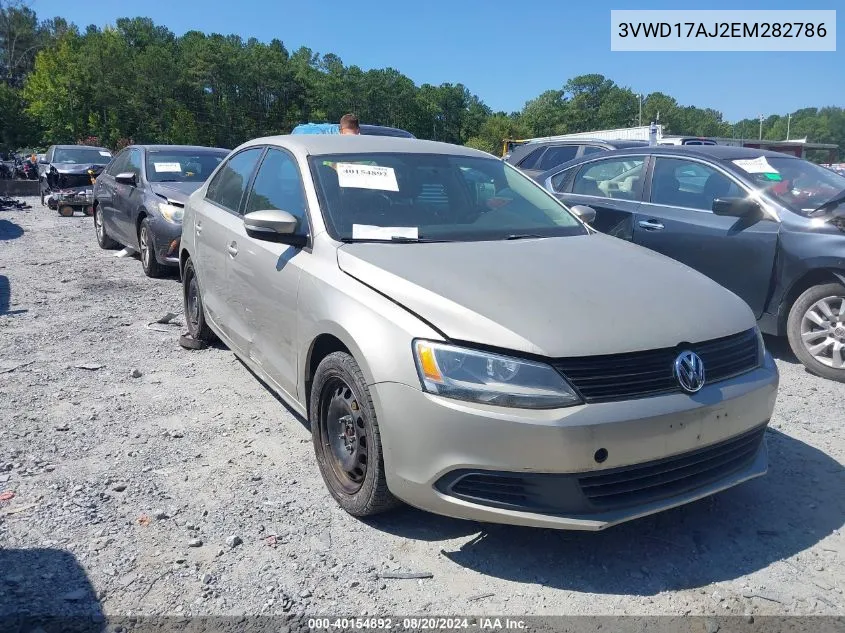 3VWD17AJ2EM282786 2014 Volkswagen Jetta 1.8T Se