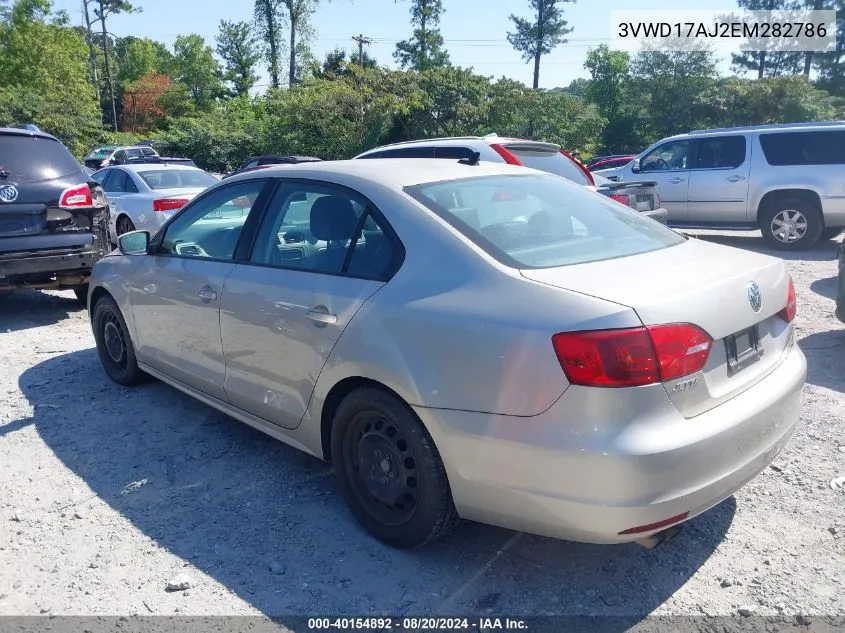 2014 Volkswagen Jetta 1.8T Se VIN: 3VWD17AJ2EM282786 Lot: 40154892