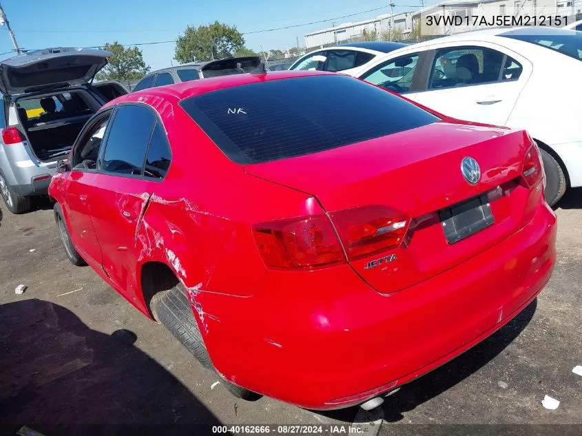 3VWD17AJ5EM212151 2014 Volkswagen Jetta 1.8T Se