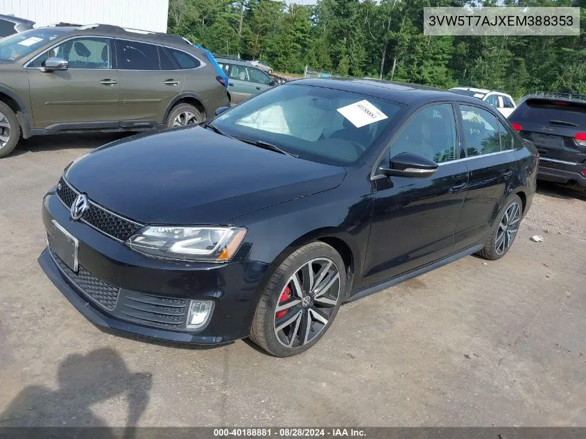 2014 Volkswagen Jetta Gli Autobahn W/Nav VIN: 3VW5T7AJXEM388353 Lot: 40188881