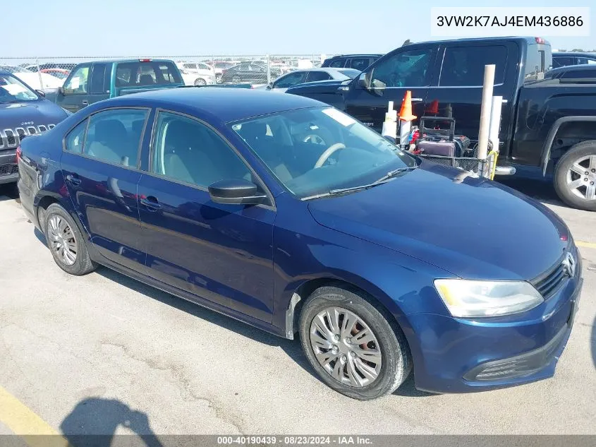 3VW2K7AJ4EM436886 2014 Volkswagen Jetta 2.0L S