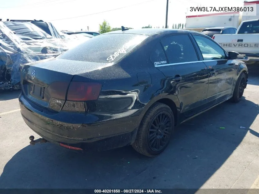 3VW3L7AJXEM386013 2014 Volkswagen Jetta 2.0L Tdi