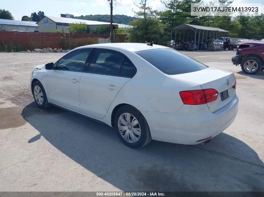 2014 Volkswagen Jetta 1.8T Se VIN: 3VWD17AJ7EM413923 Lot: 40205547