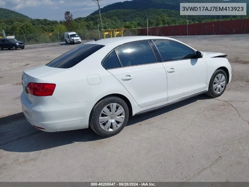 2014 Volkswagen Jetta 1.8T Se VIN: 3VWD17AJ7EM413923 Lot: 40205547