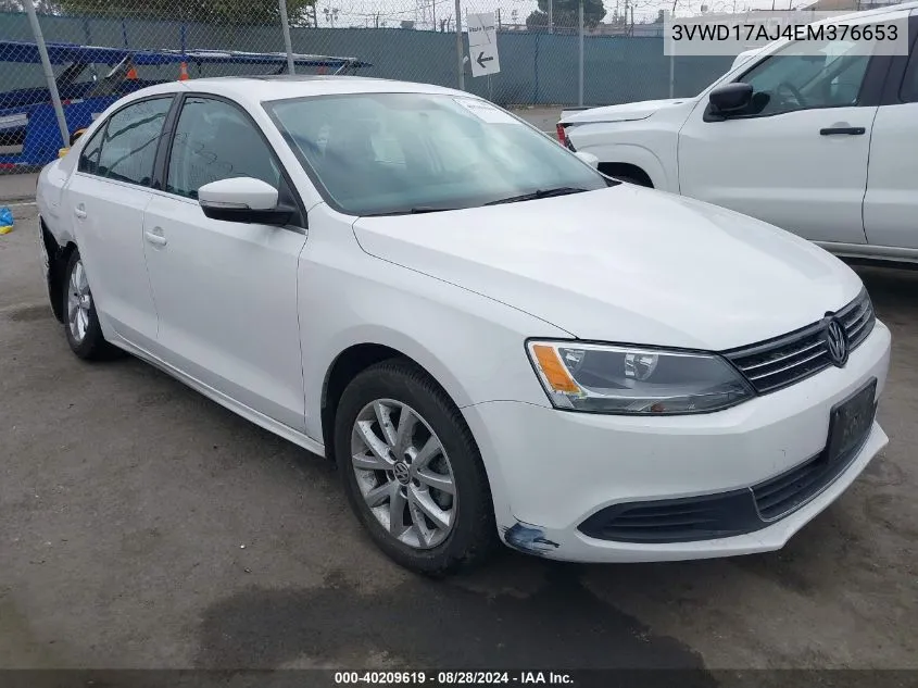 2014 Volkswagen Jetta 1.8T Se VIN: 3VWD17AJ4EM376653 Lot: 40209619